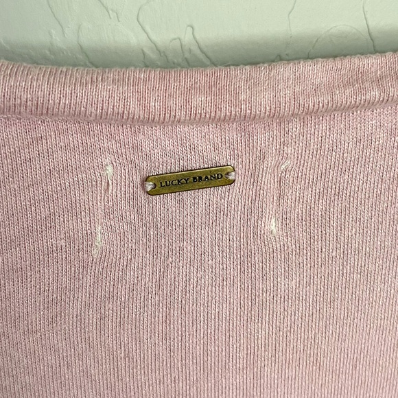 Lucky Brand Pink Tied Lightweight Sweatshirt - Picture 7 of 7